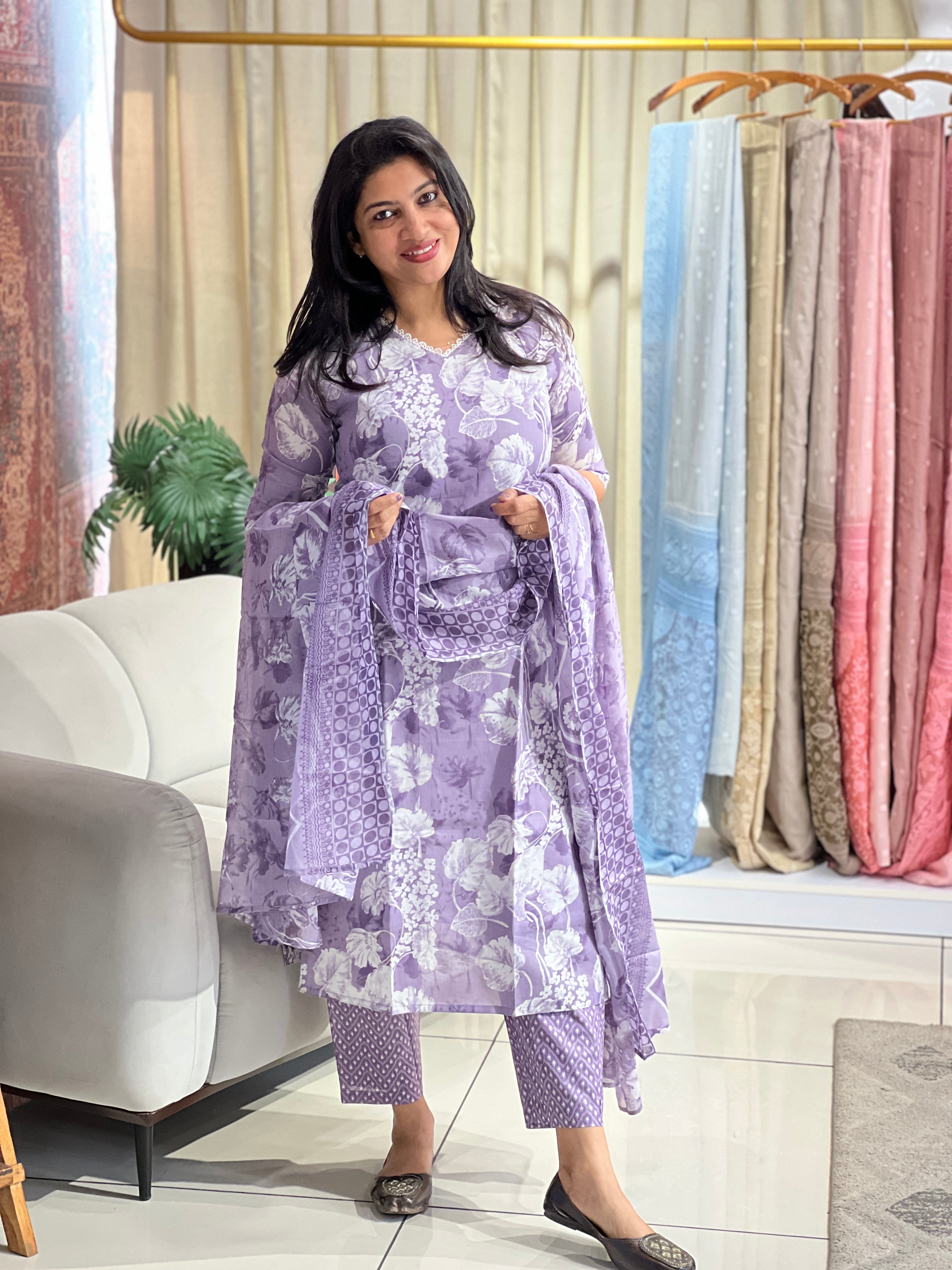 Floral Printed Cotton Kurta Set | MSN230