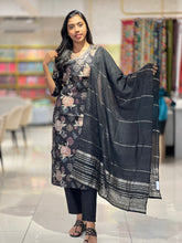 Floral Digital Print With Embroidery Detailed Rayon Kurta Set | PIR149