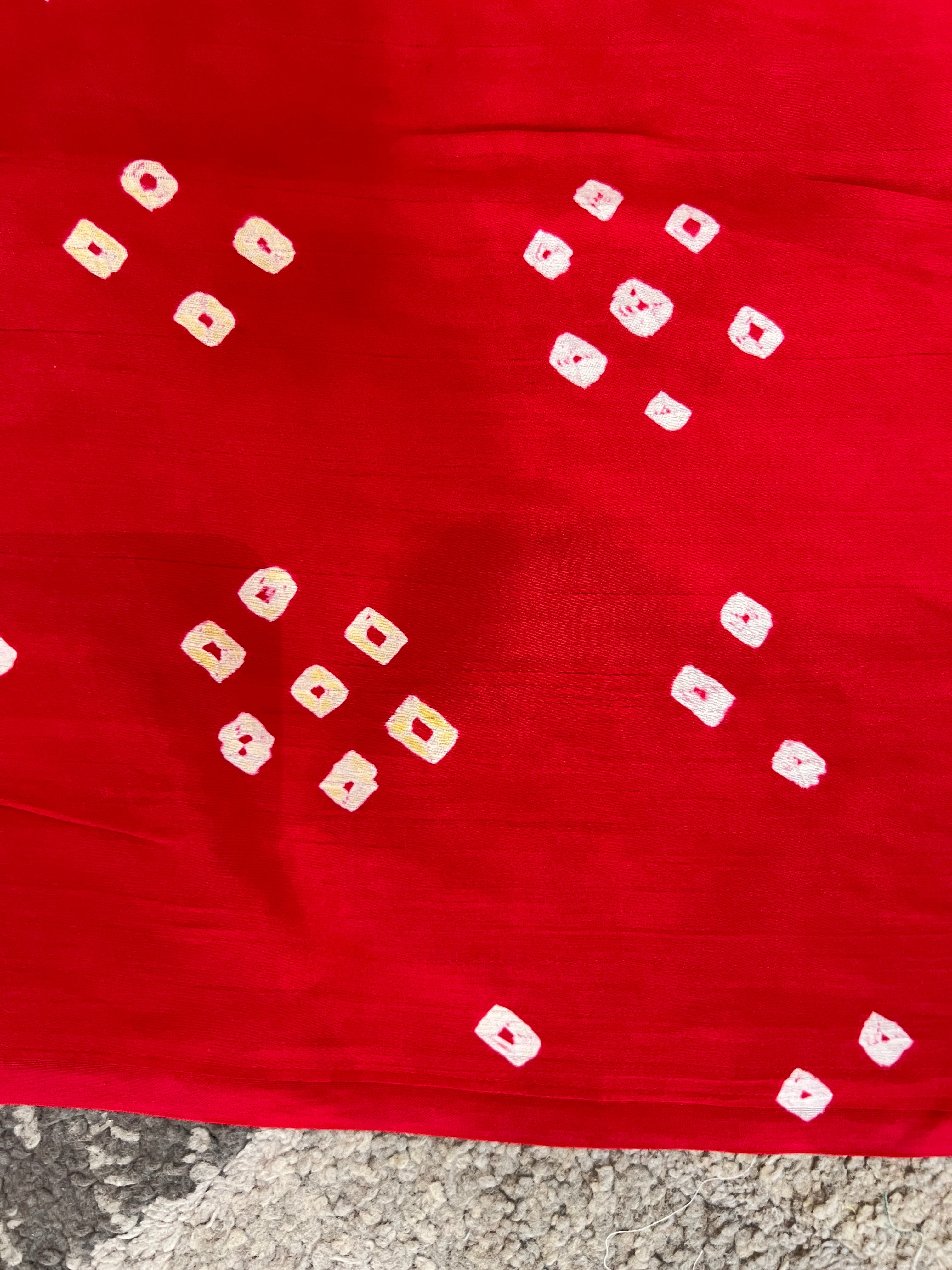Gaji 5 Patti Check Pattern Bandhini Saree | SAC181