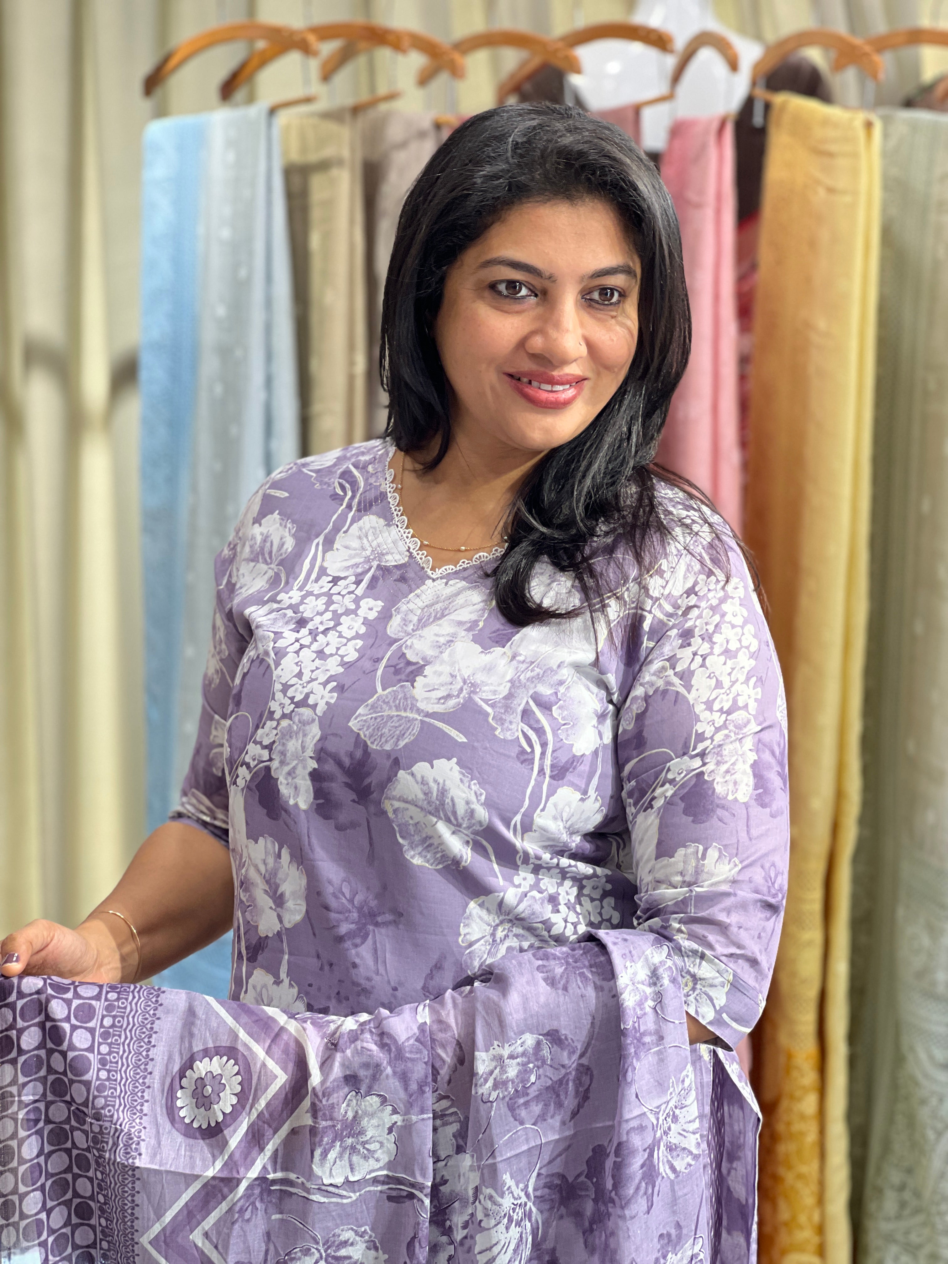 Floral Printed Cotton Kurta Set | MSN230