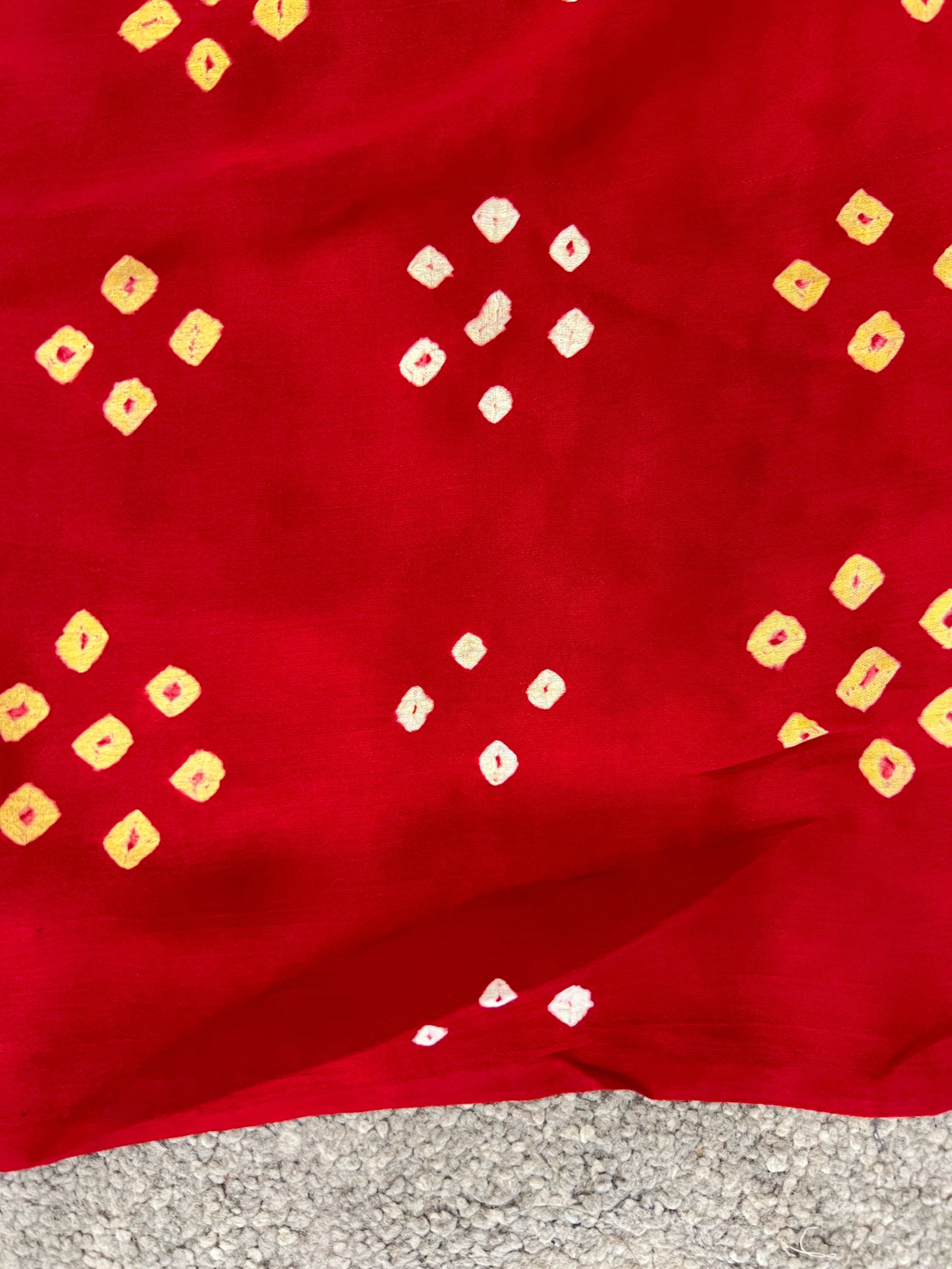 Gaji 5 Patti Check Pattern Bandhini Saree | SAC179