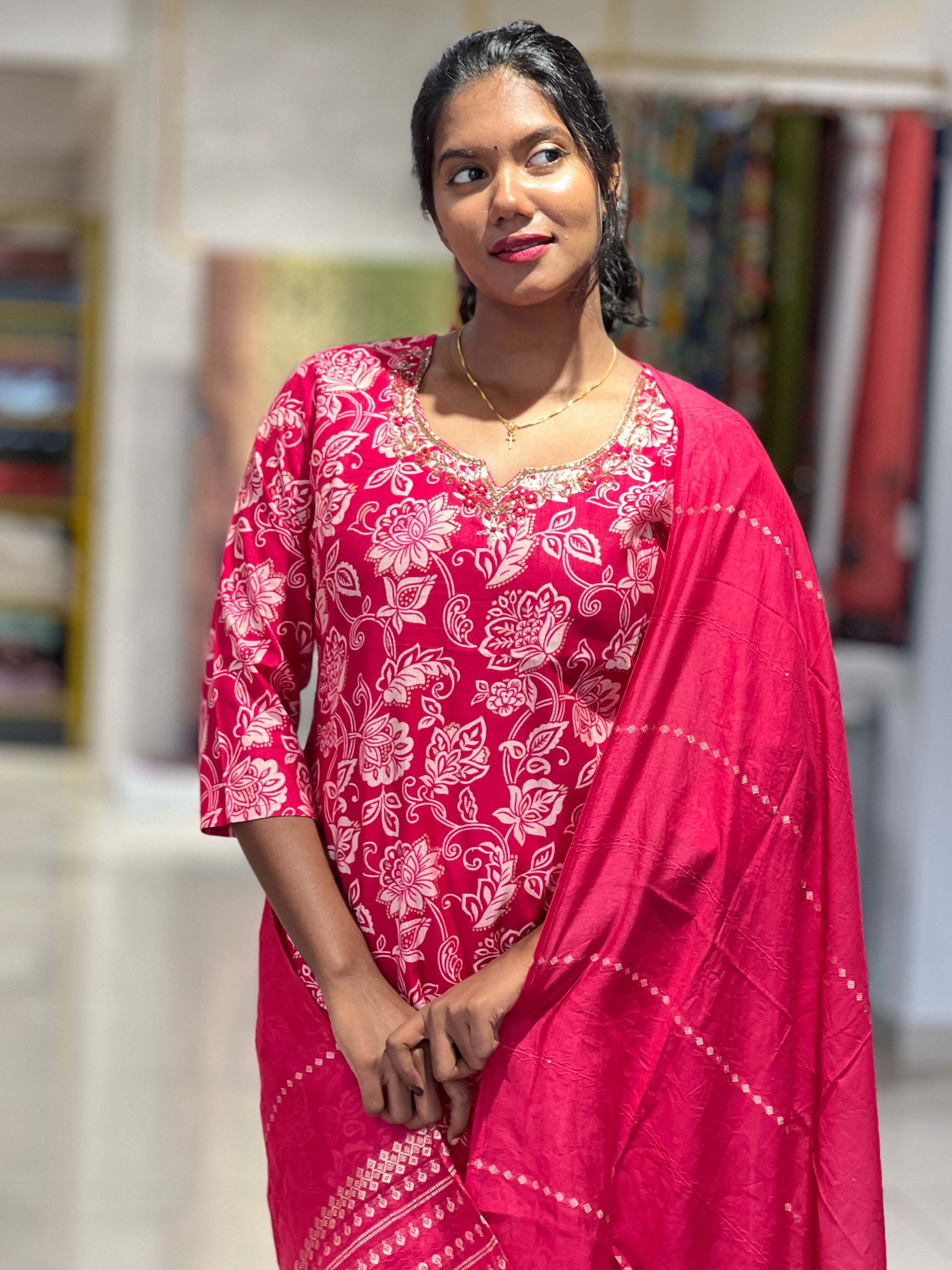 Digital Printed Rayon Kurta Set | PIR151