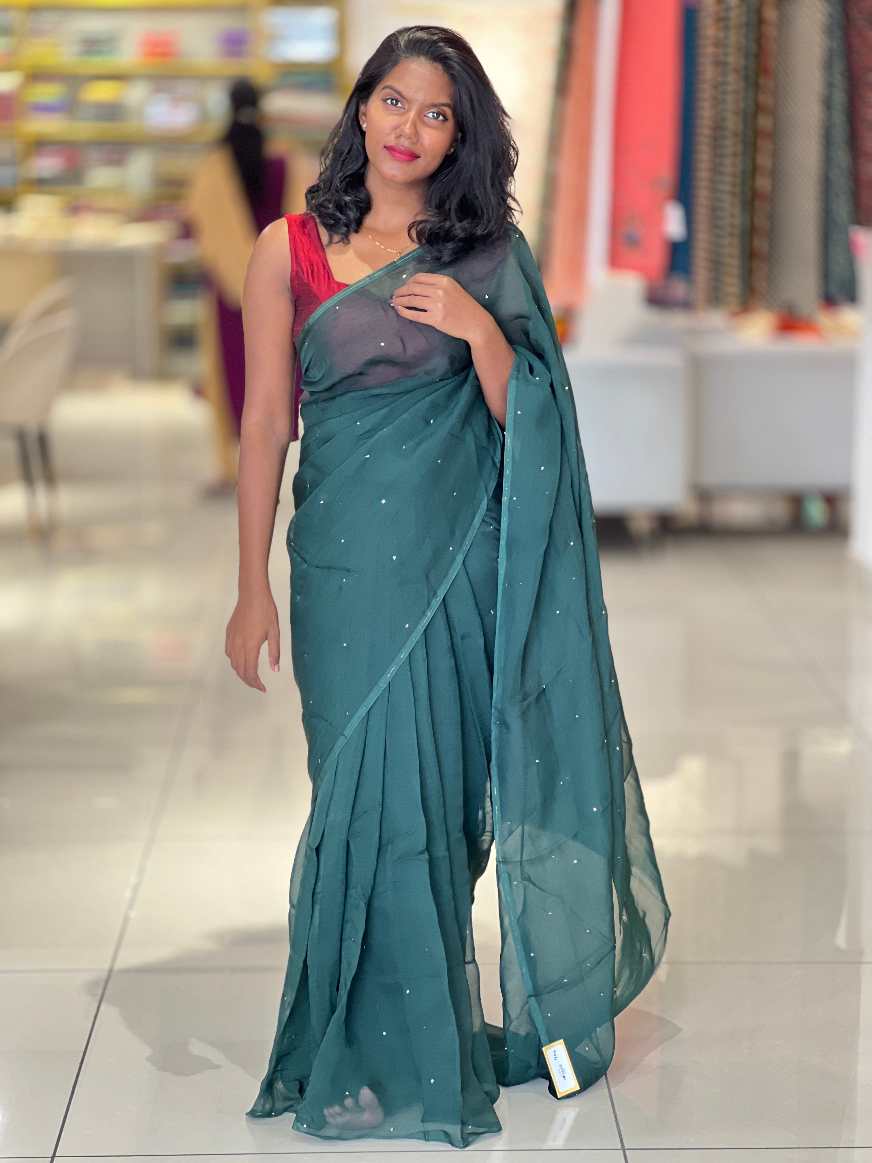 Mukaish Work Detailed Organza Saree | SF1267