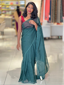 Mukaish Work Detailed Organza Saree | SF1267