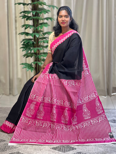 Screen Printed Cotton Saree| VFC486
