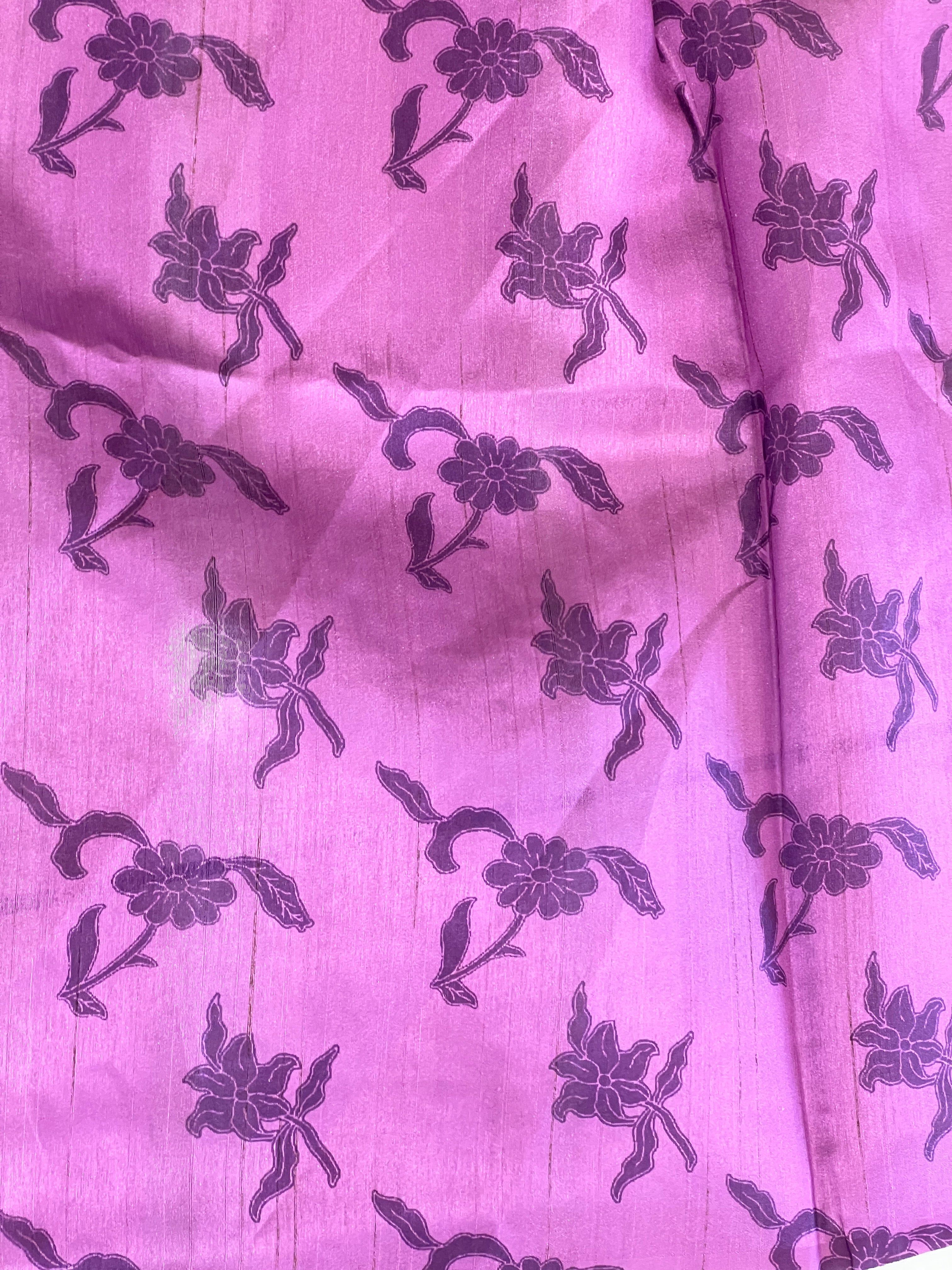 Digital Print With Embroidery Detailed Semi Tussar Saree | HT426