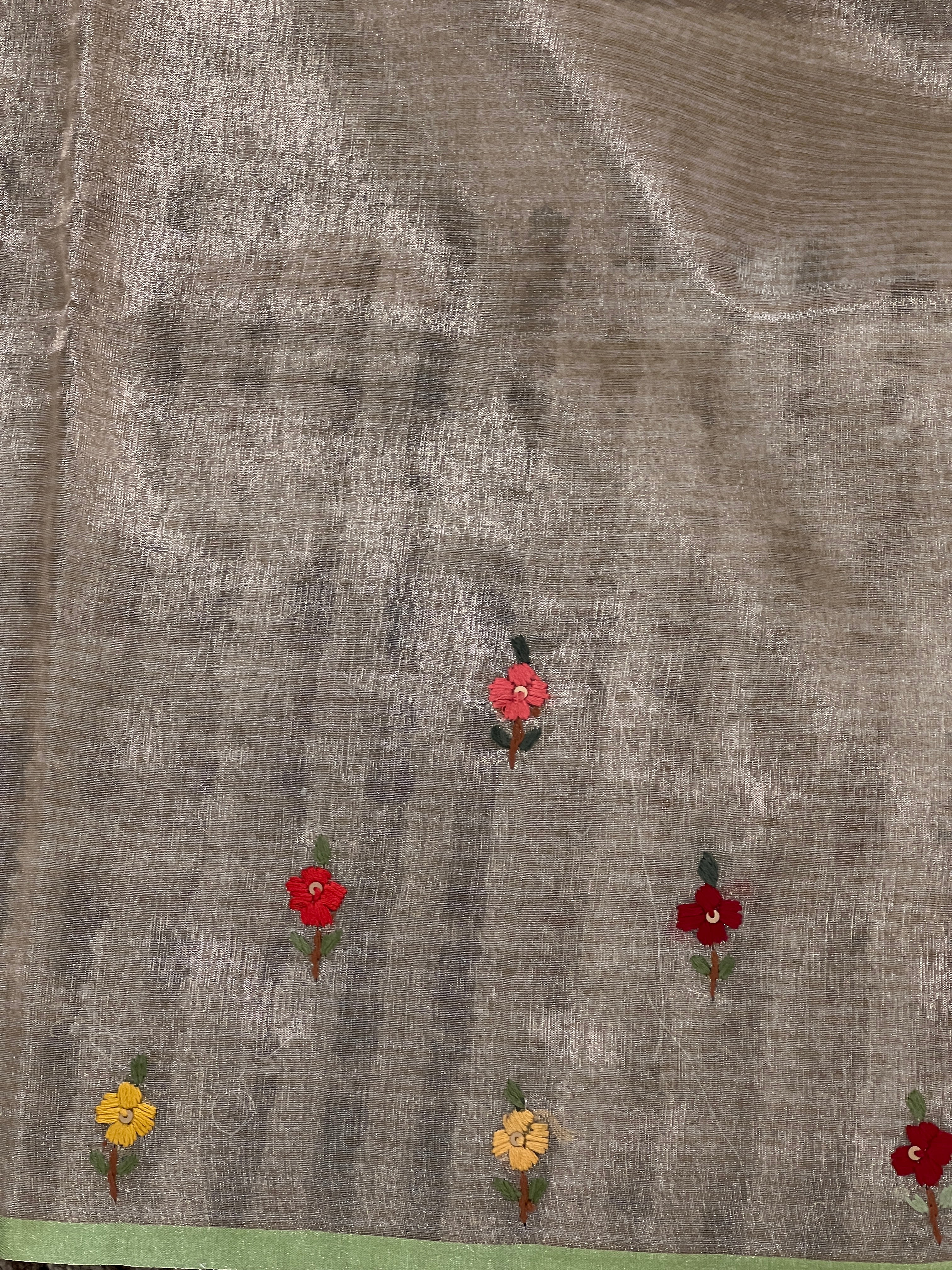 Hand Embroidery Tissue Organza Saree | BLD720