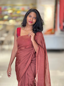 Mirror Work Detailed Organza Saree | SF1270
