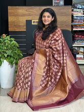 Antique Golden Zari Weaving Silk Chanderi Saree | BHH108