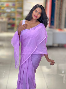 Mirror Work Detailed Organza Saree | SF1265