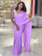 Mirror Work Detailed Organza Saree | SF1265