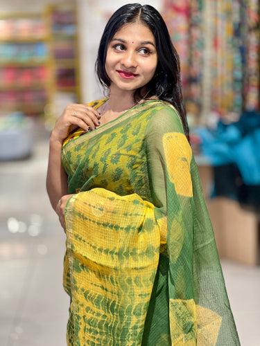 Tie & Dye Patterned Kota Saree | VFC502