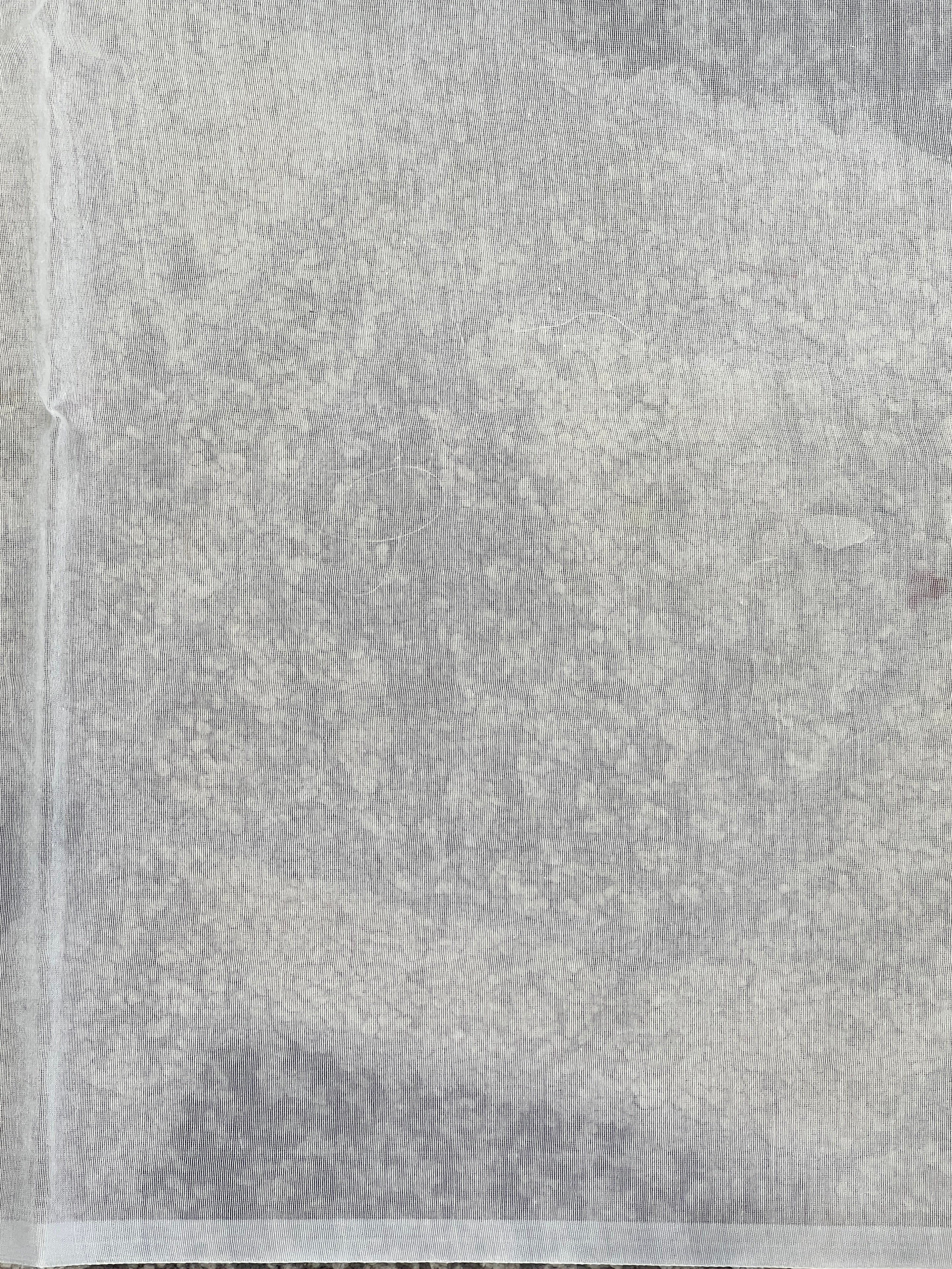 Floral Cross Stitch and Machine Embroidery Supernet Kota Saree | YNG917