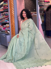 Floral Embroidered Chanderi Saree | YNG353