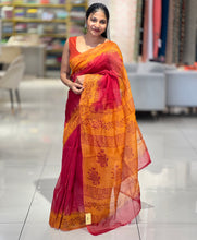 Block Printed Super Net Kota Saree | SF1321