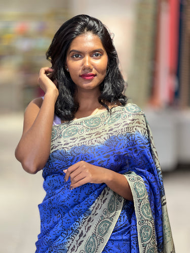 Block Printed Uppada Silk Saree | SF1301