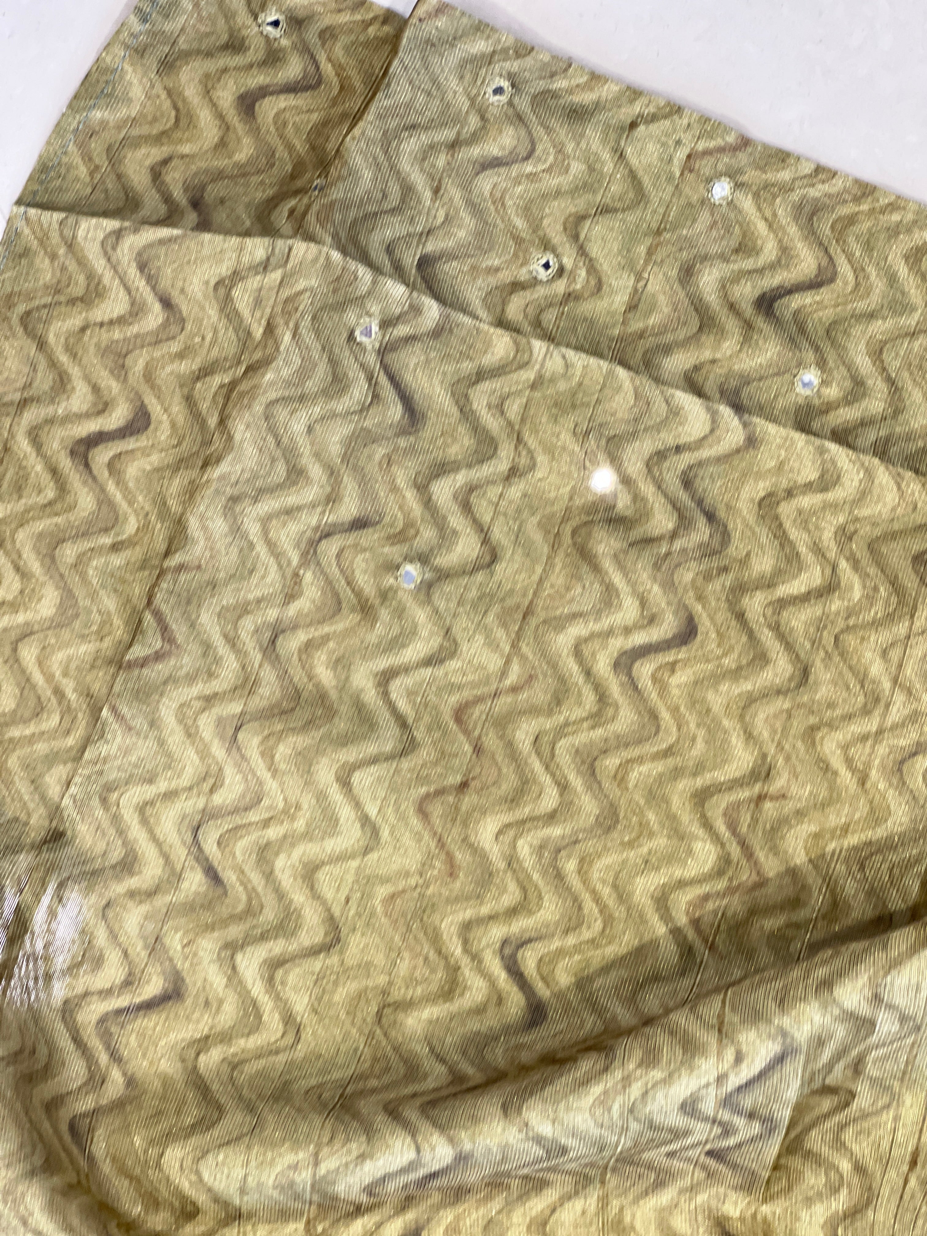 Floral Digital Print With Sequence Highlighted Semi Tussar Finish Saree | BLD1273