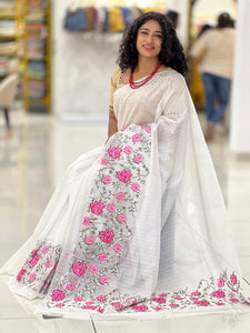 Cross Stitch Embroidery Kota Saree | NHH244