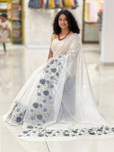 Cross Stitch Embroidery Kota Saree | NHH244