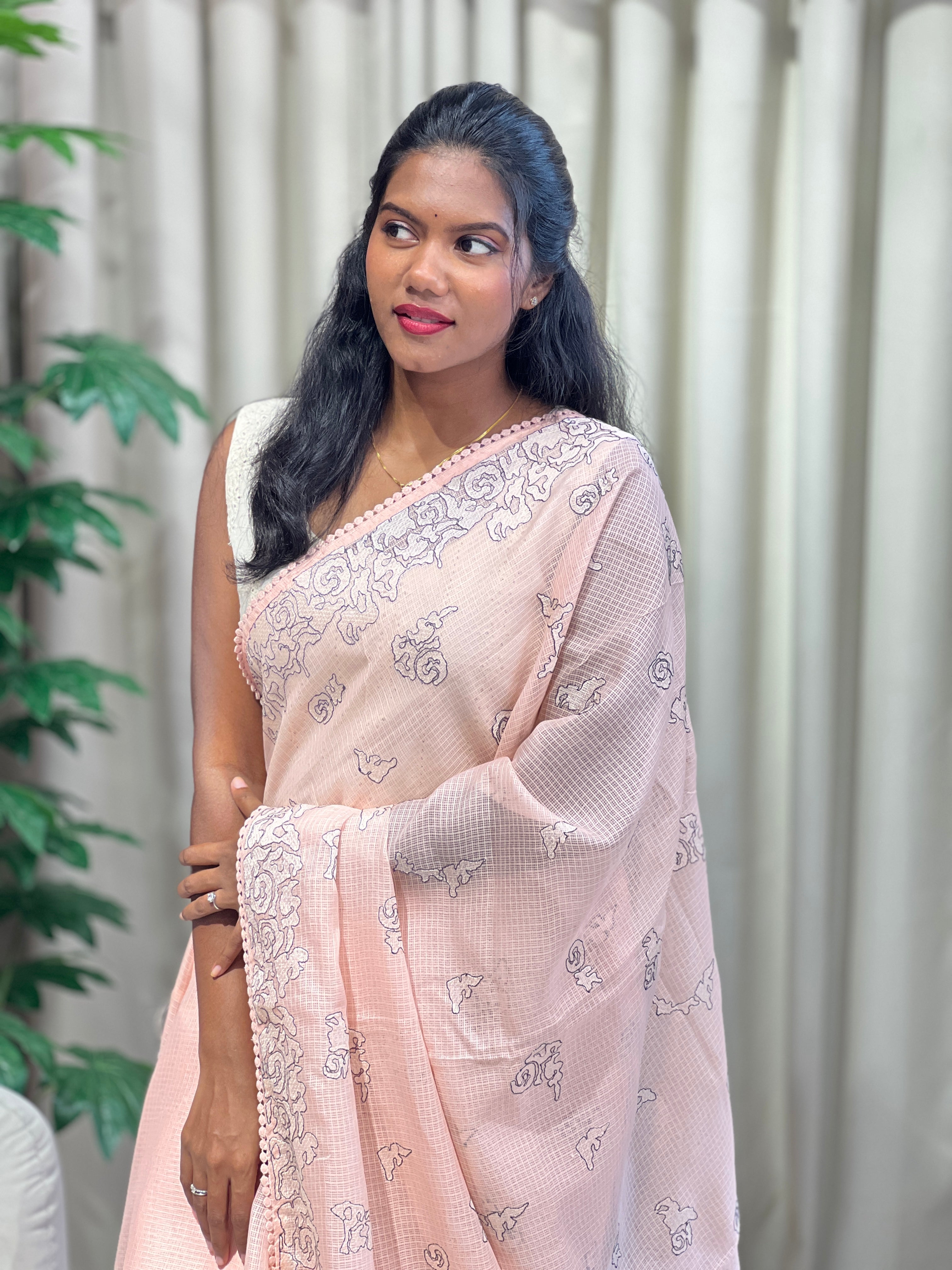 Embroidery Detailed Kota Saree | BLD2098