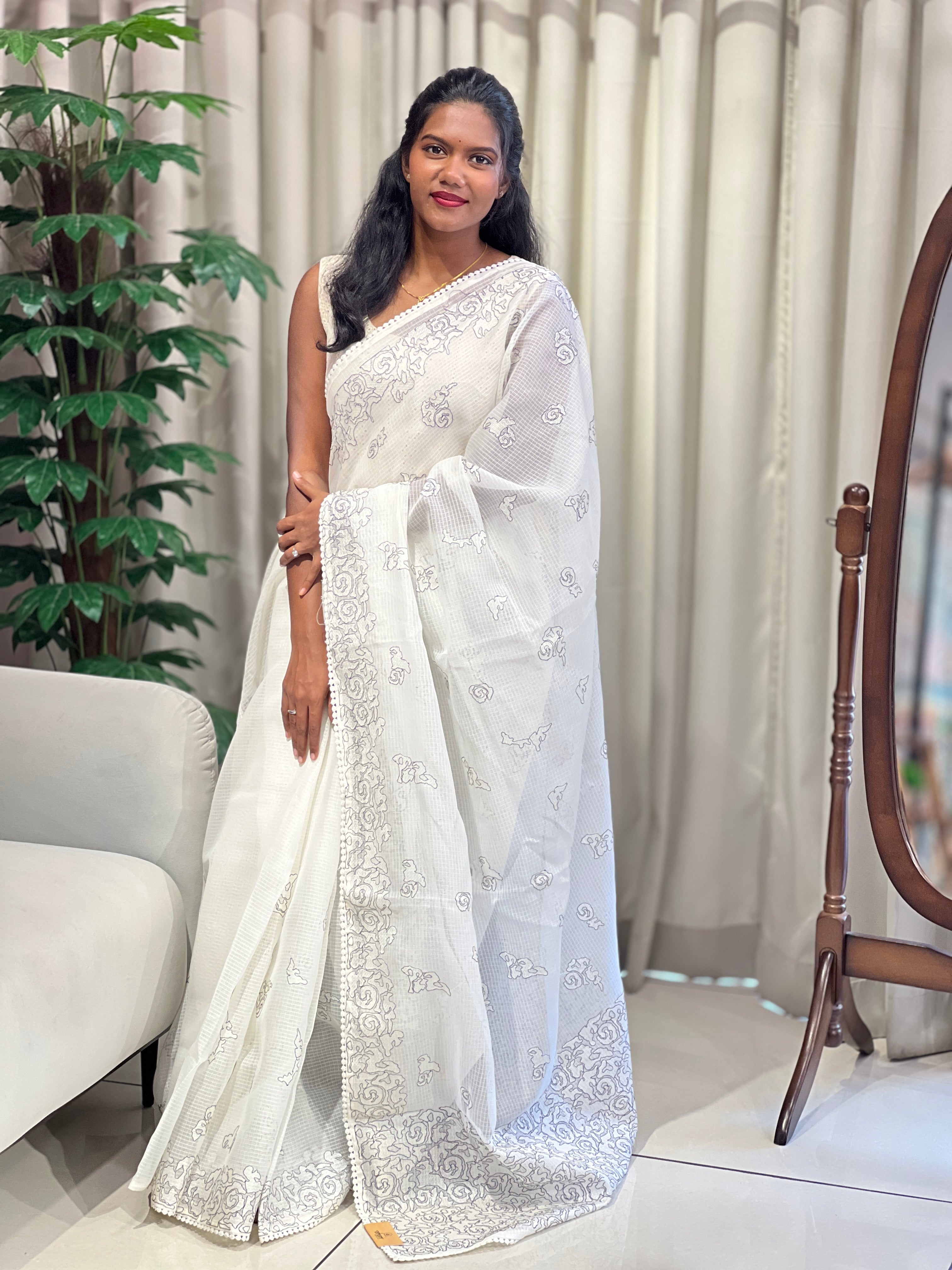 Embroidery Detailed Kota Saree | BLD2100