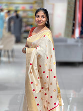 Polka Dot Weaved Tissue Saree | HT232