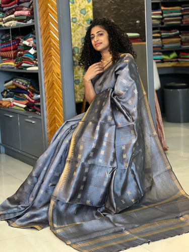 Geometrical Weaving Tussar Saree | PD885
