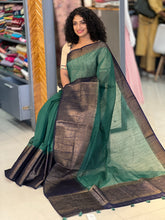 Antique Golden Zari Weaved Semi Geecha Saree | YNG356