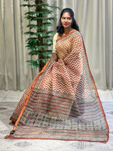 Zigzag Print With Zari Border Detailed Kota Saree | VFC490