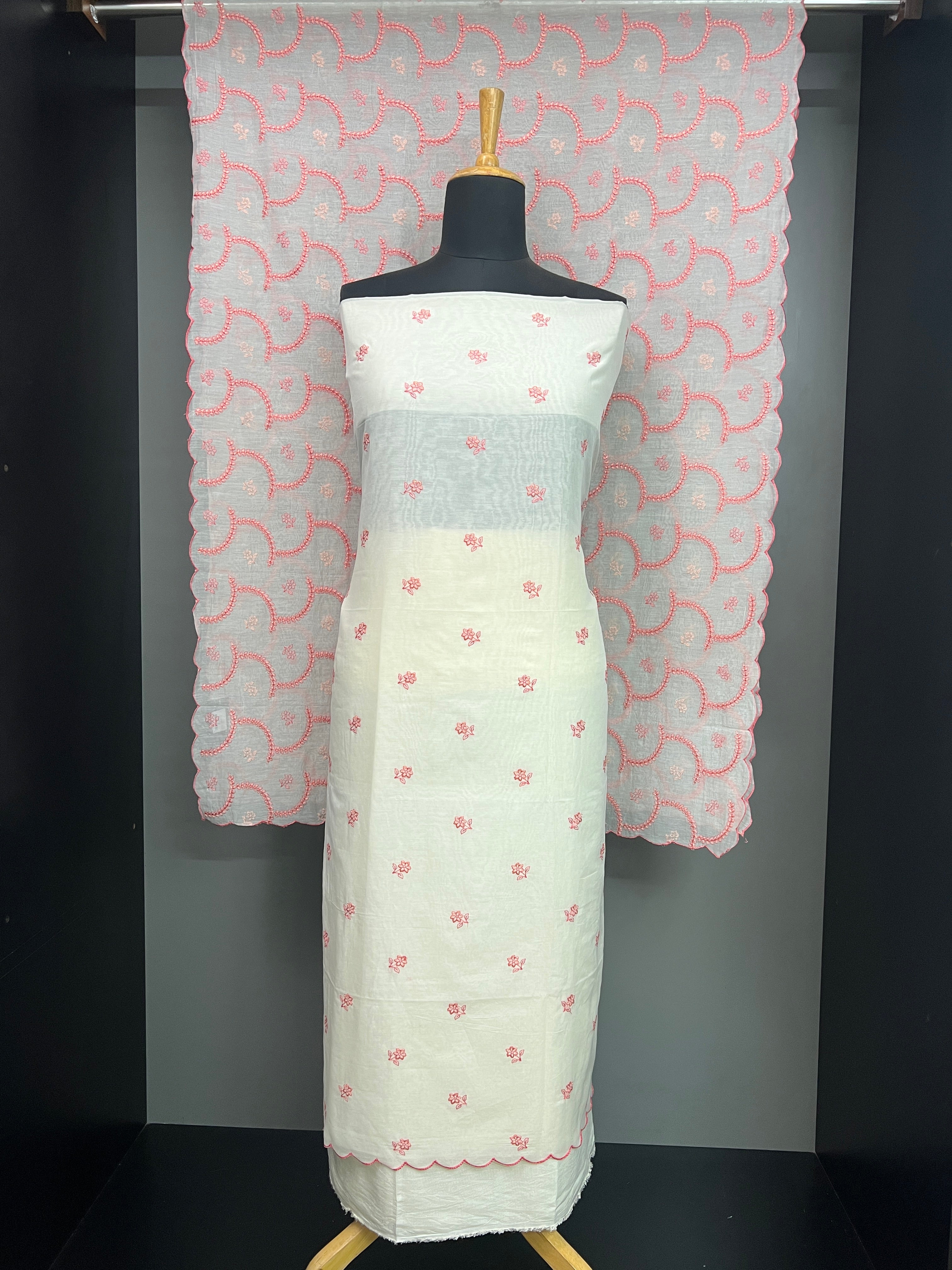 Floral Embroidery Detailed Pure Chanderi Salwar Set | MM247