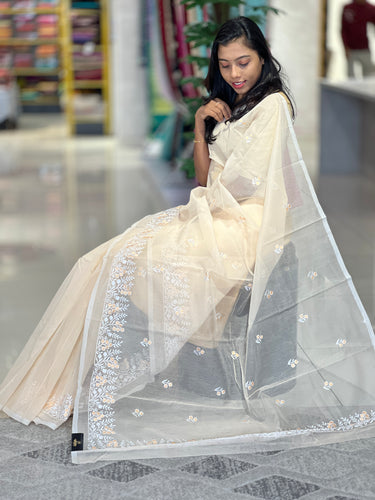 Machine Embroidery Detailed Kota Saree | VNC208