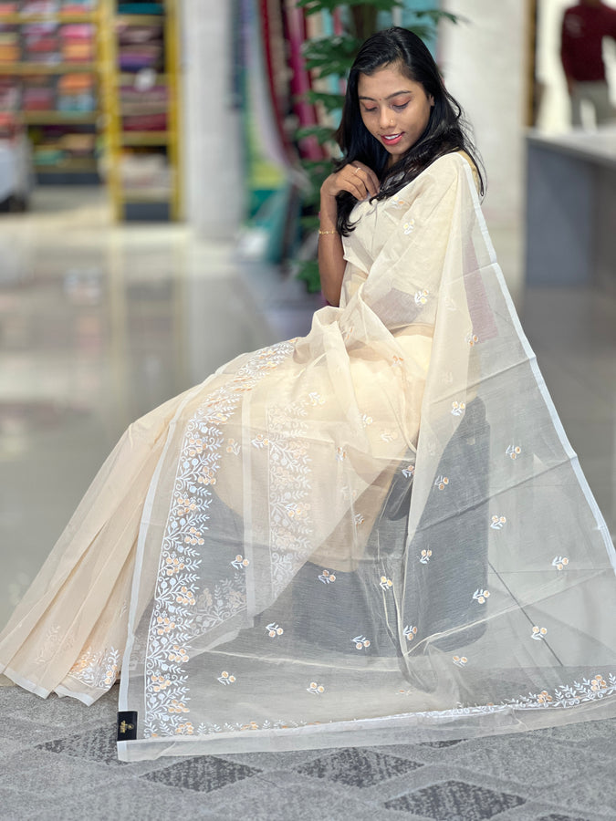 Machine Embroidery Detailed Kota Saree | VNC208