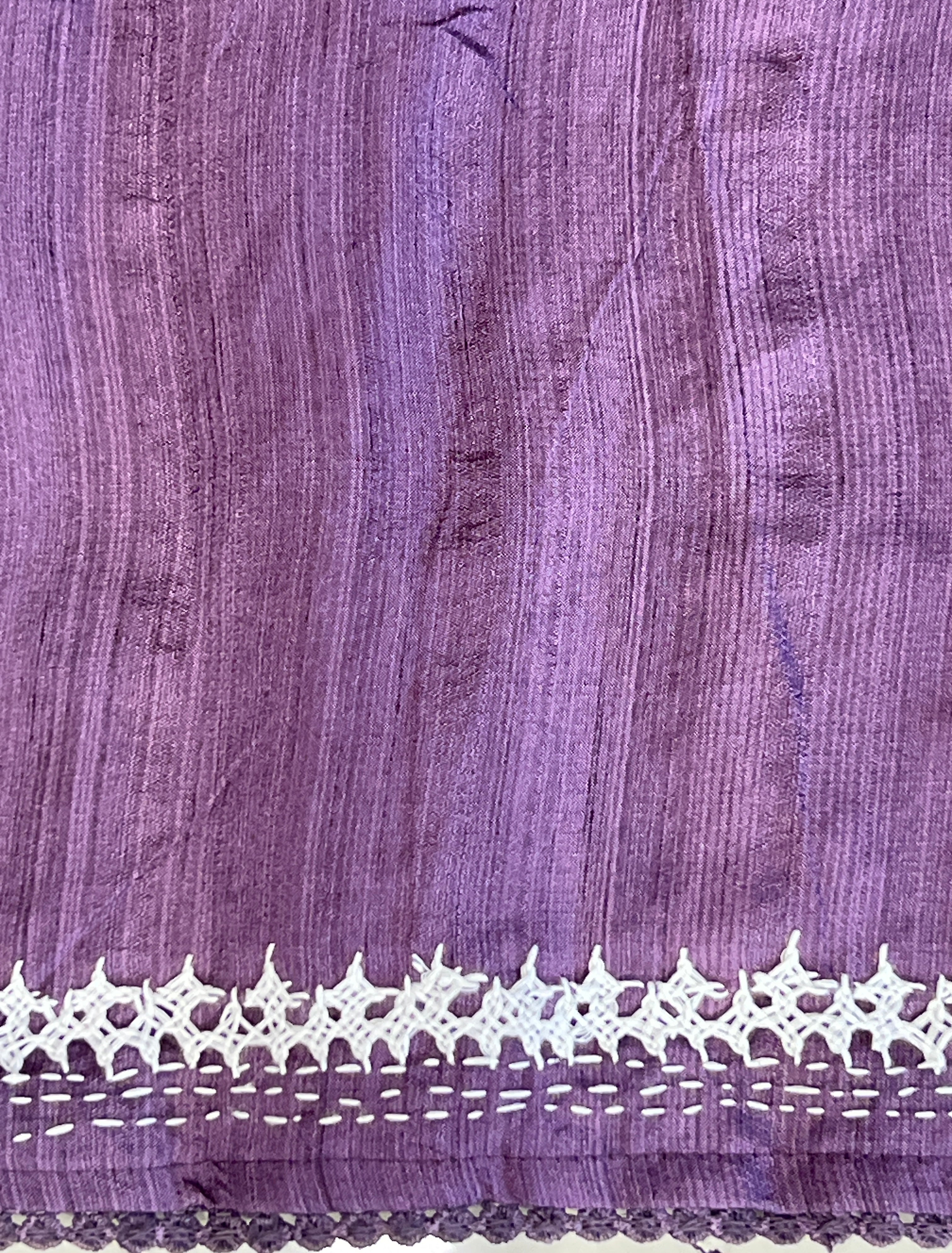 Kutch Work Detailed Semi Tussar Saree | BLD2113