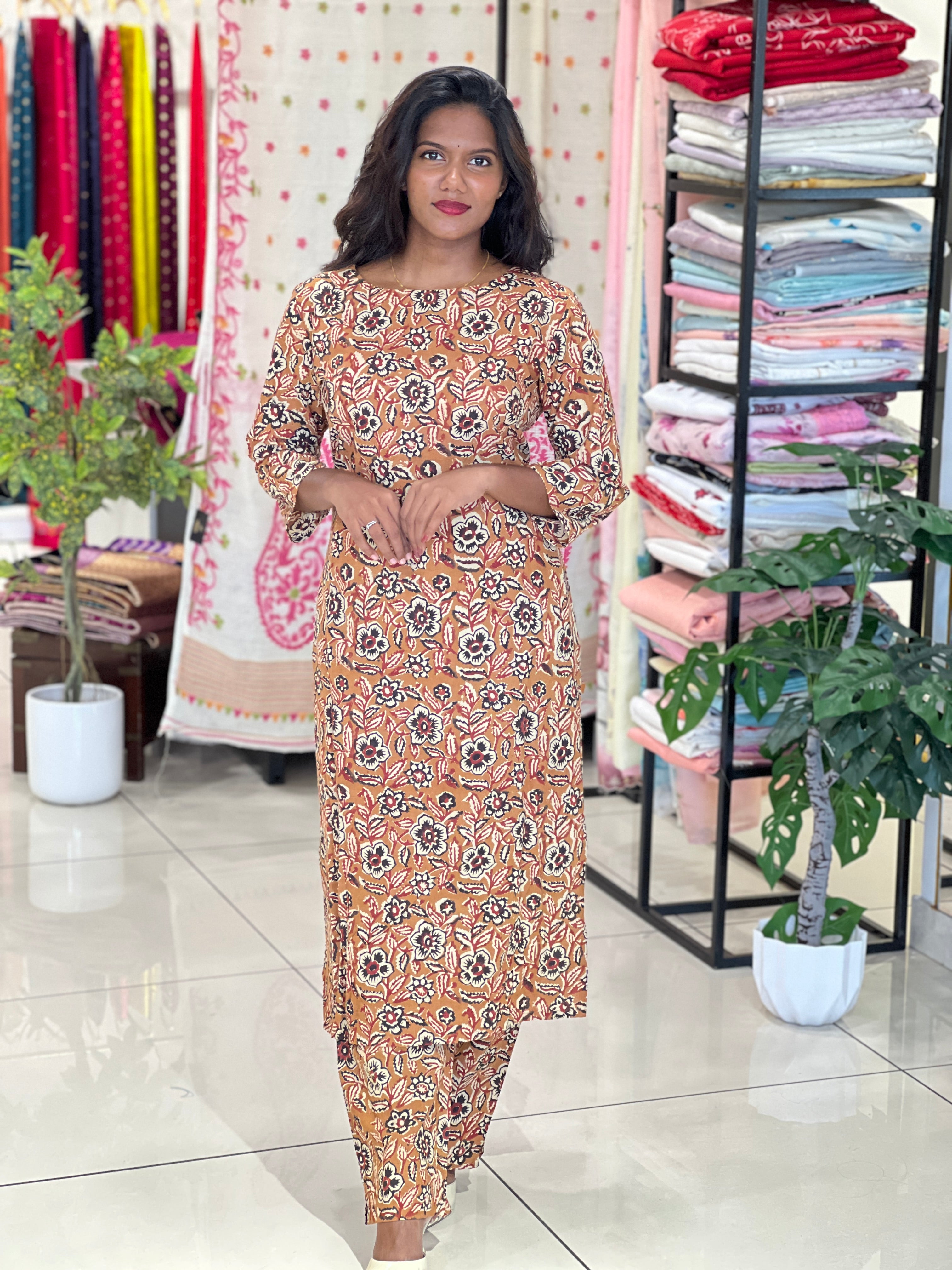 Bagru Printed Cotton Kurta | DNT1186