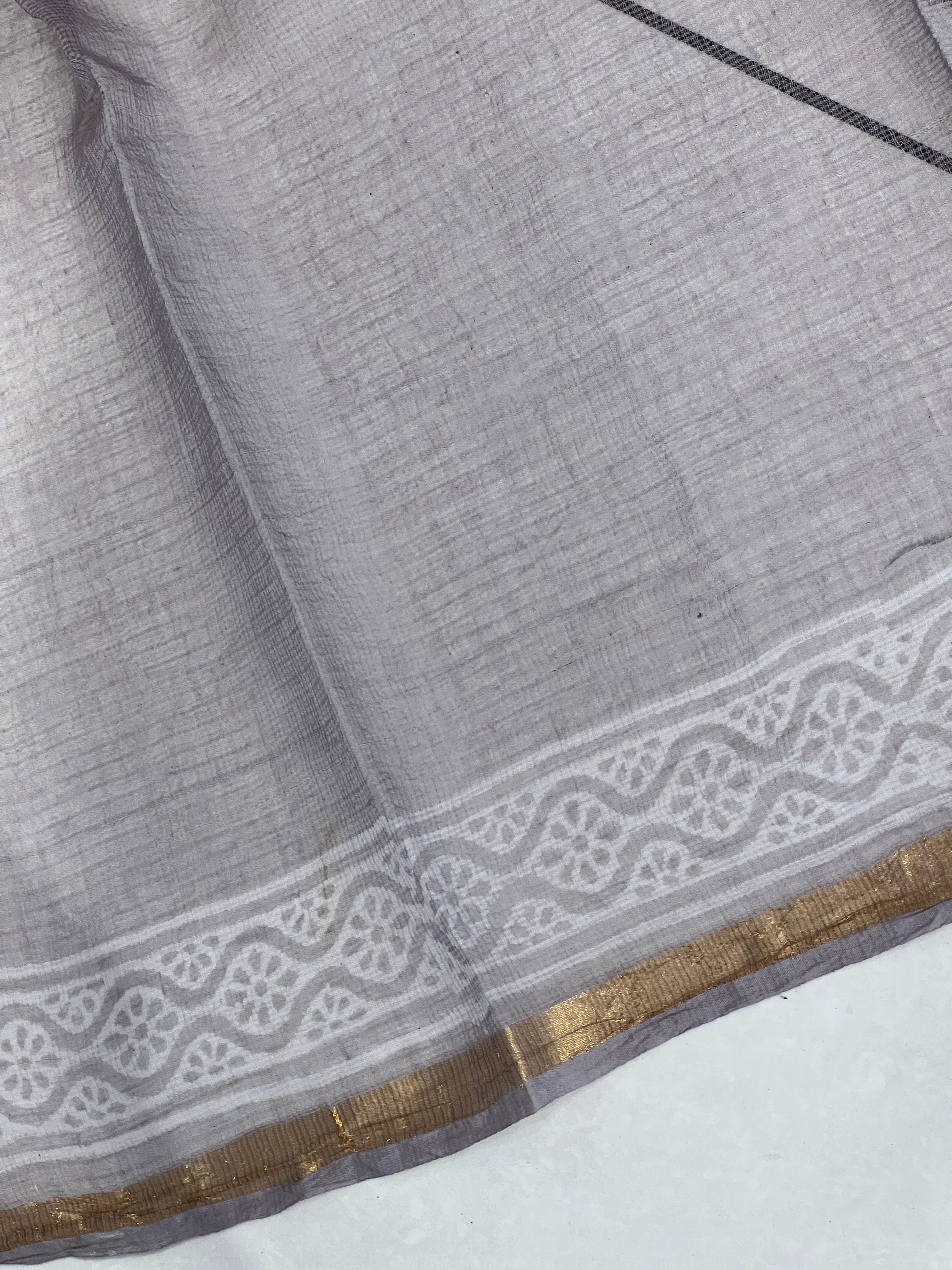 Screen Print With Zari Border Detailed Kota Saree | VFC497