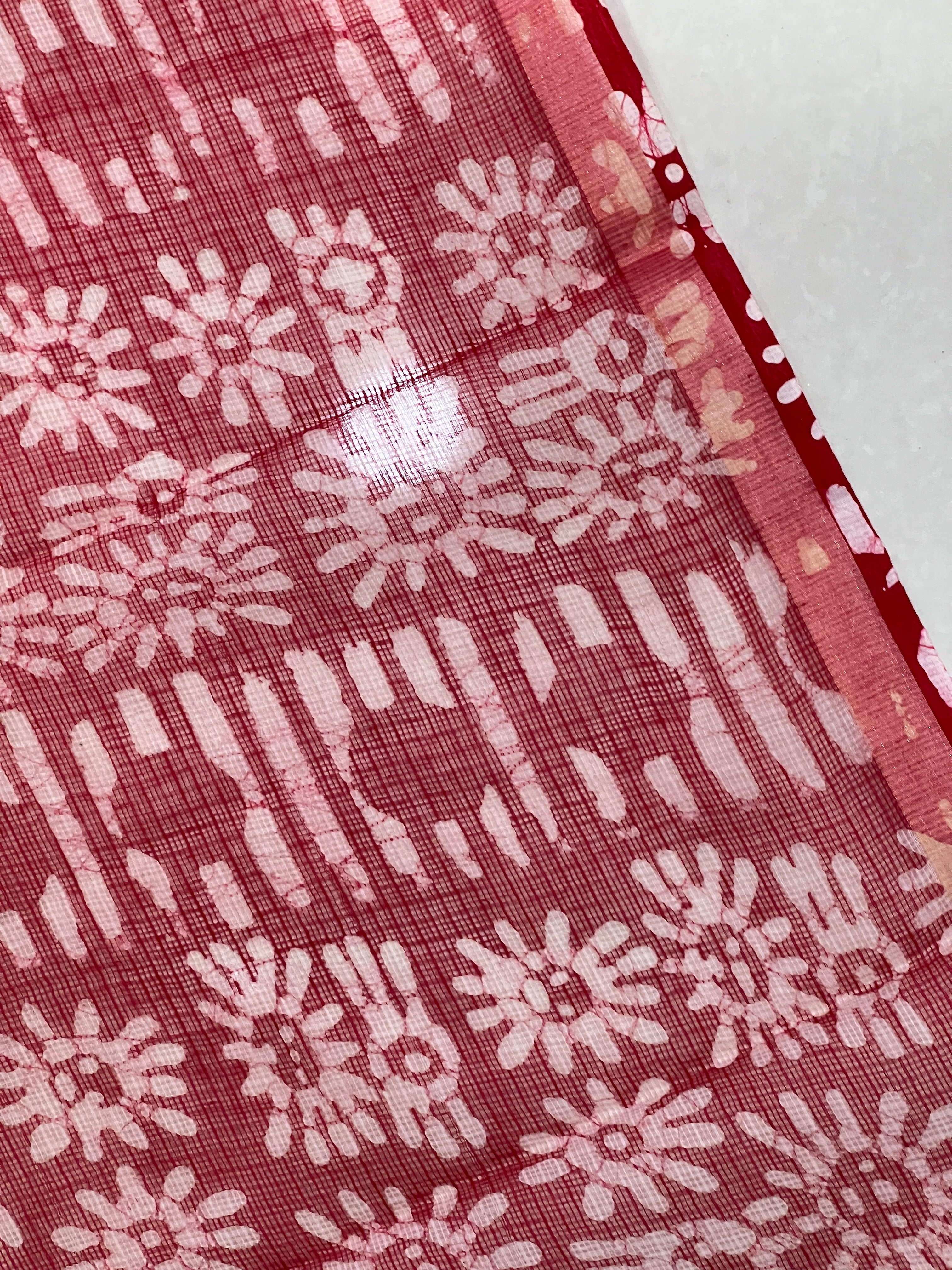 Screen Print With Zari Border Detailed Kota Saree | VFC496