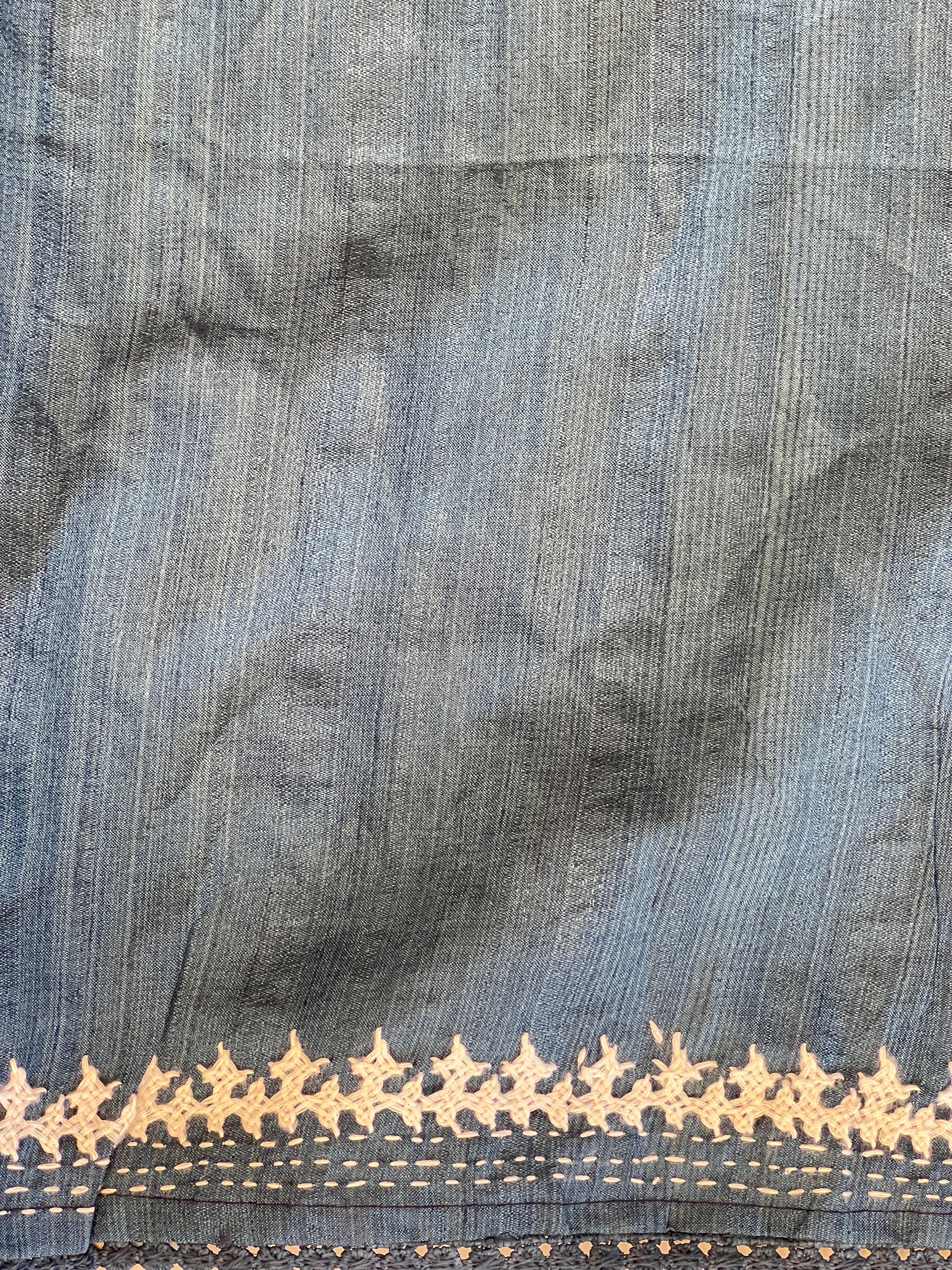 Kutch Work Detailed Semi Tussar Saree | BLD2112