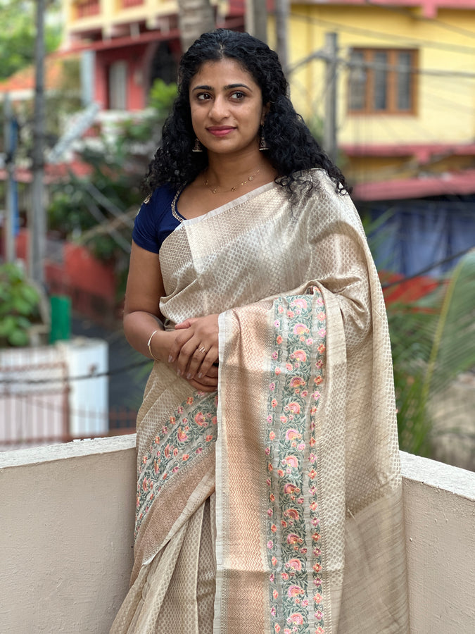 Brocade Pattern Semi Silk Saree | BLD225