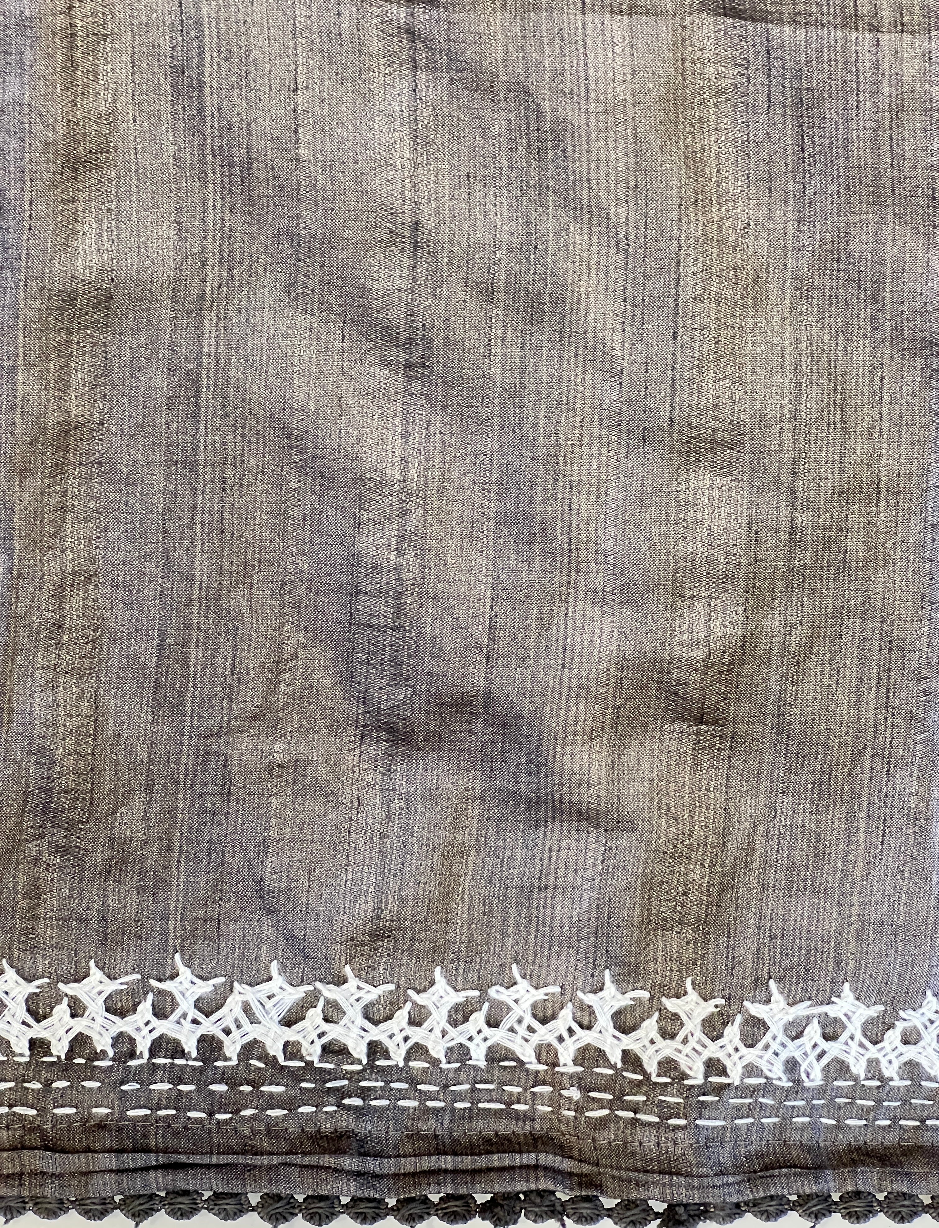 Kutch Work Detailed Semi Tussar Saree | BLD2116