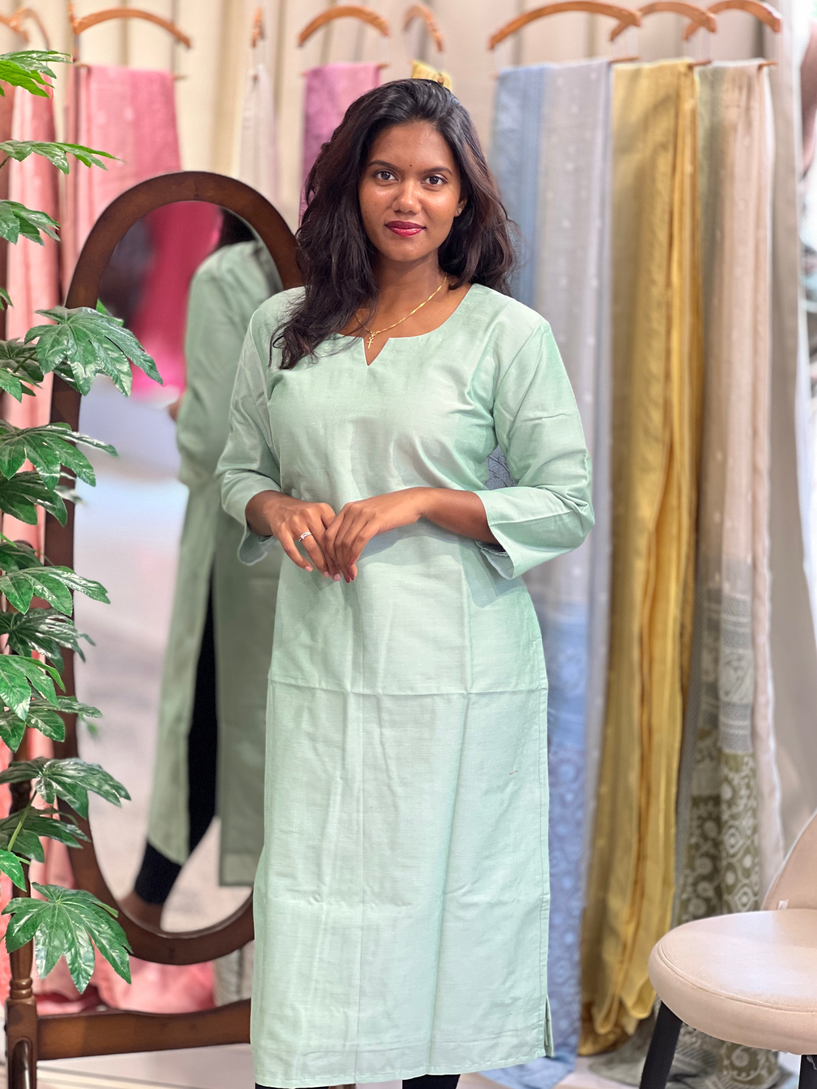 Solid PV Material Kurta | DNT896