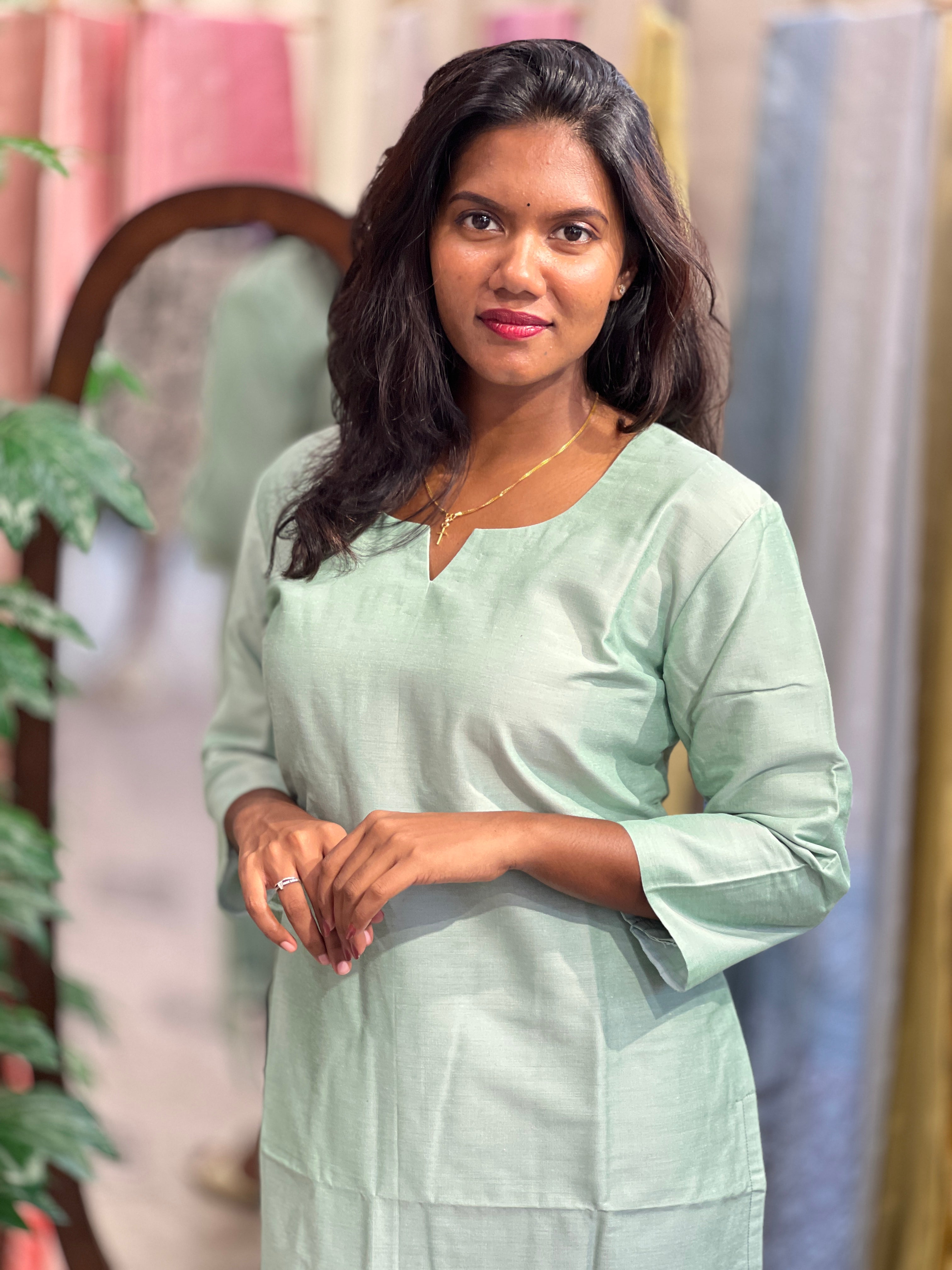 Solid PV Material Kurta | DNT896