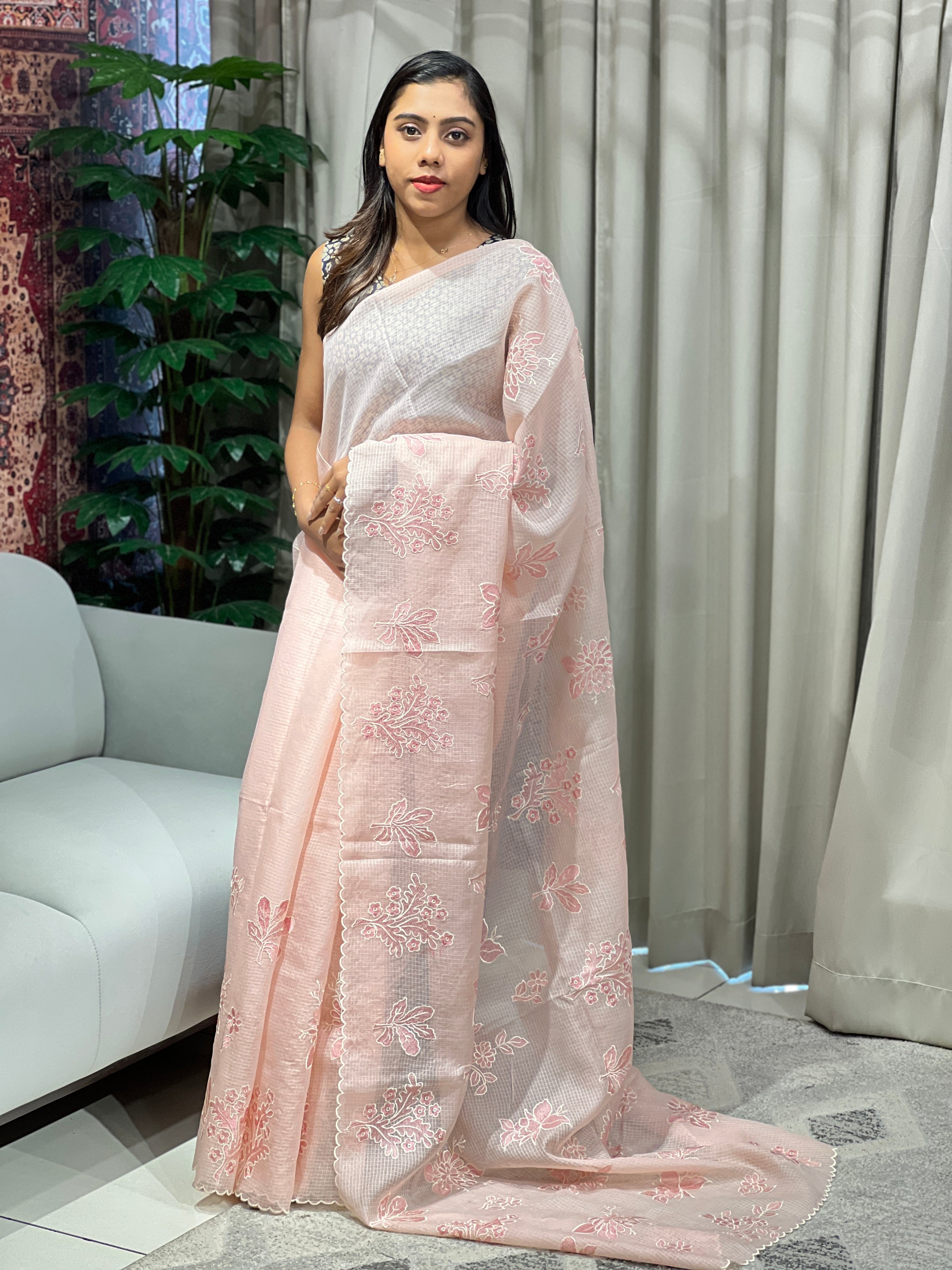 Machine Embroidery Detailed Kota Saree | BLD1788