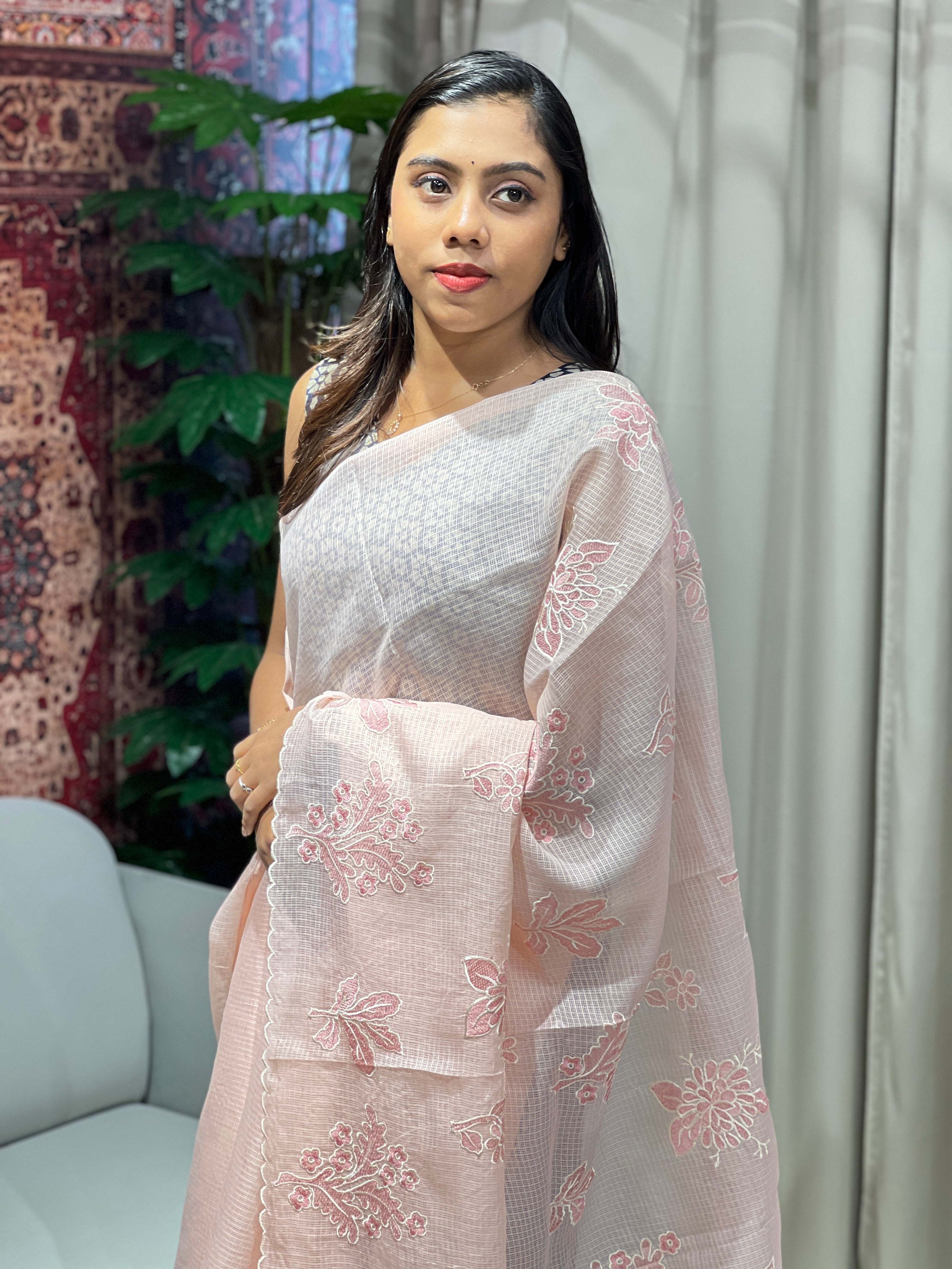 Machine Embroidery Detailed Kota Saree | BLD1788