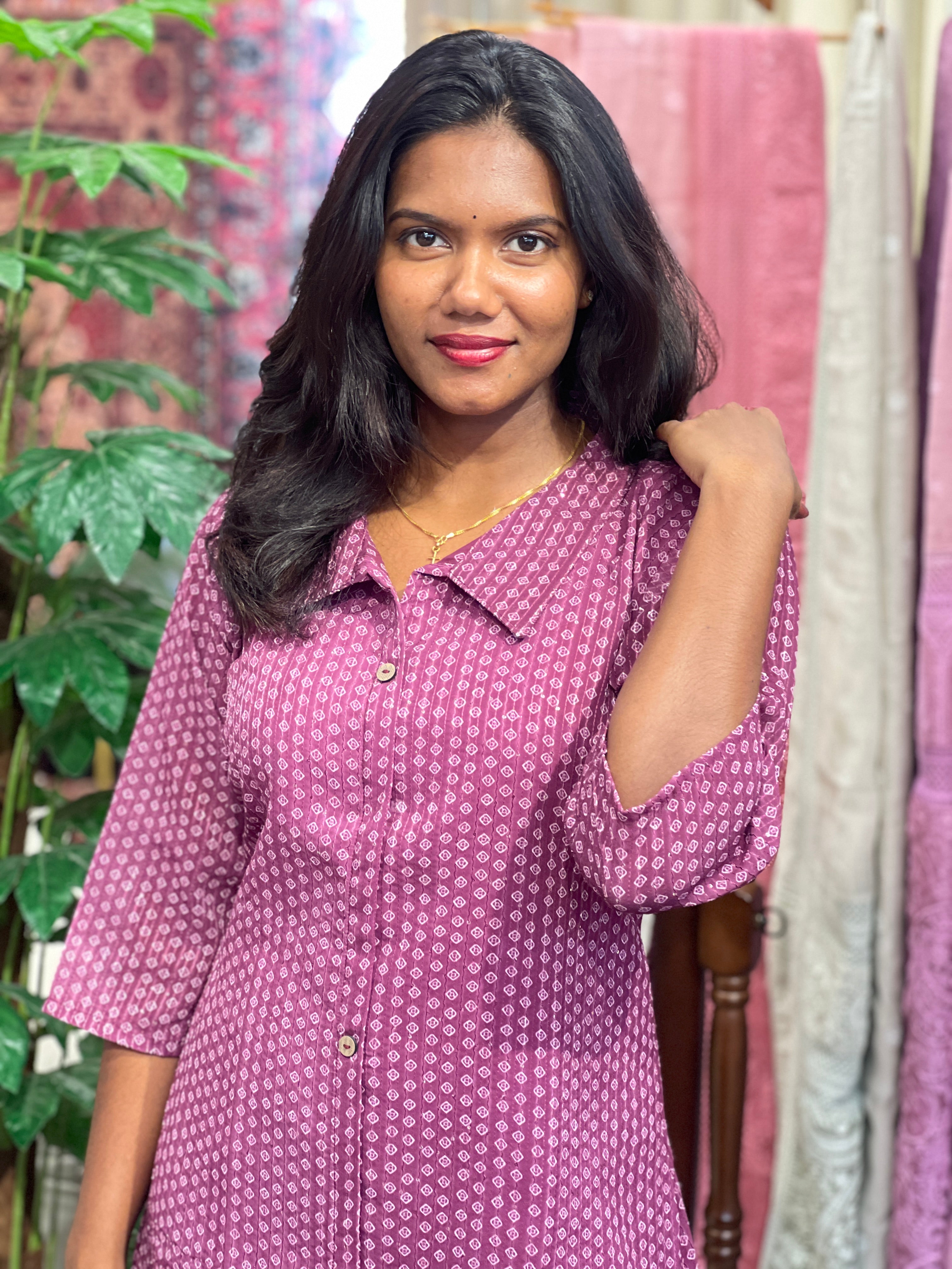 Printed Georgette Kurta | RMLA346