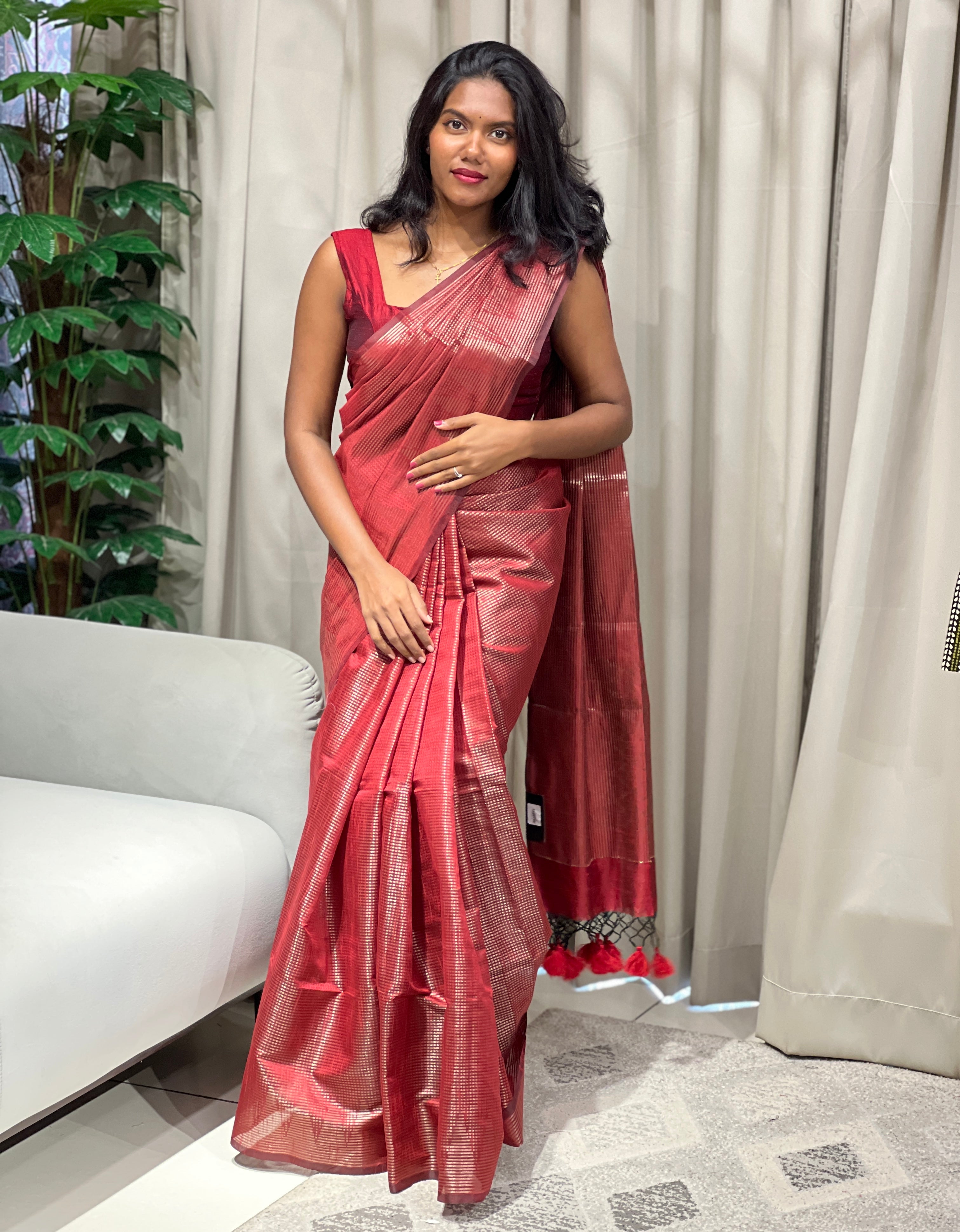 Tissue Woven Cotton Silk Saree | YNG1026