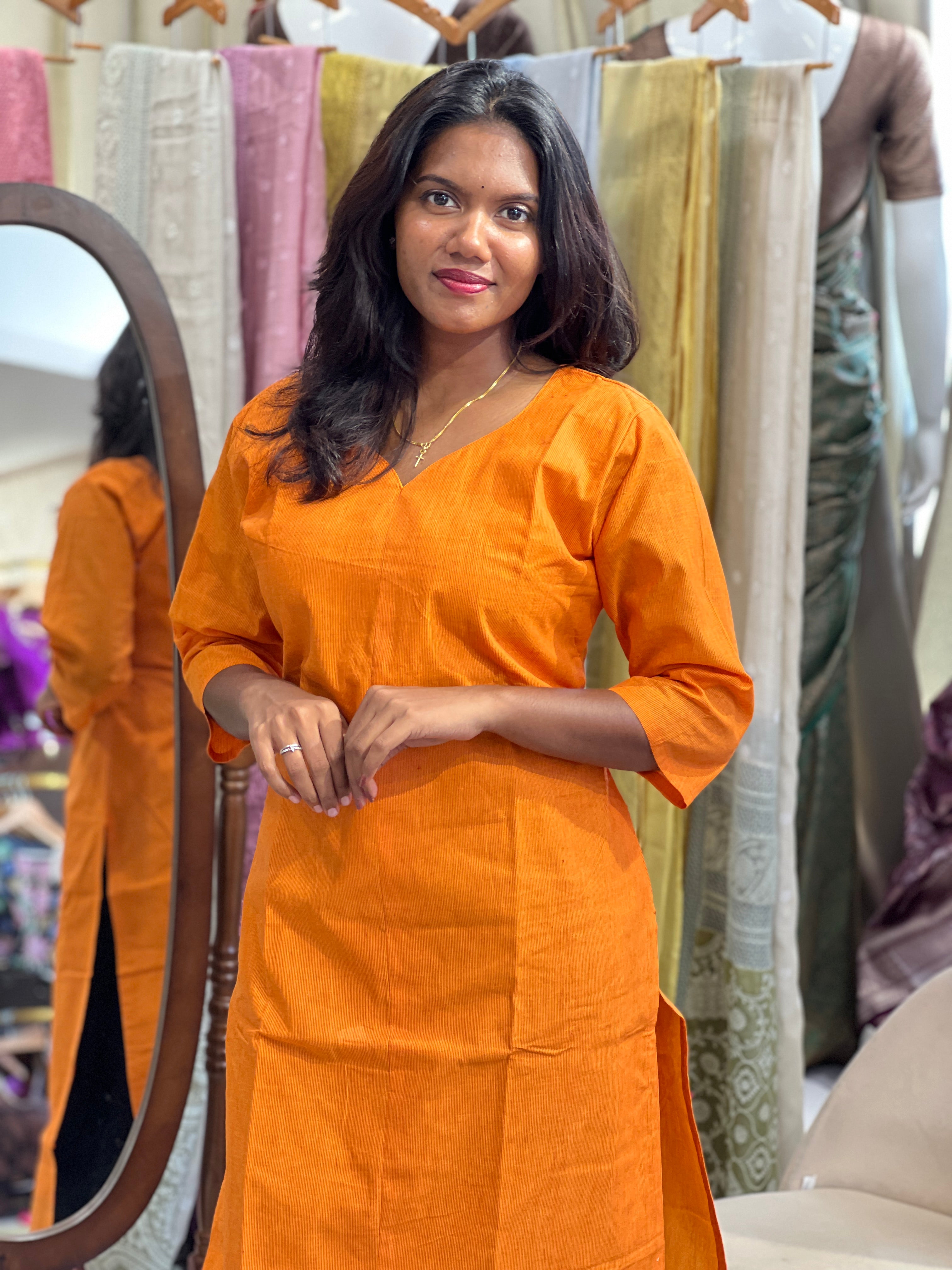 Self Weaving Pattern Cotton Kurta | RMLA345