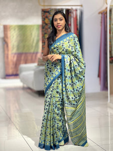 Screen Printed Cotton Saree  | VFC481