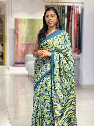 Screen Printed Cotton Saree  | VFC481