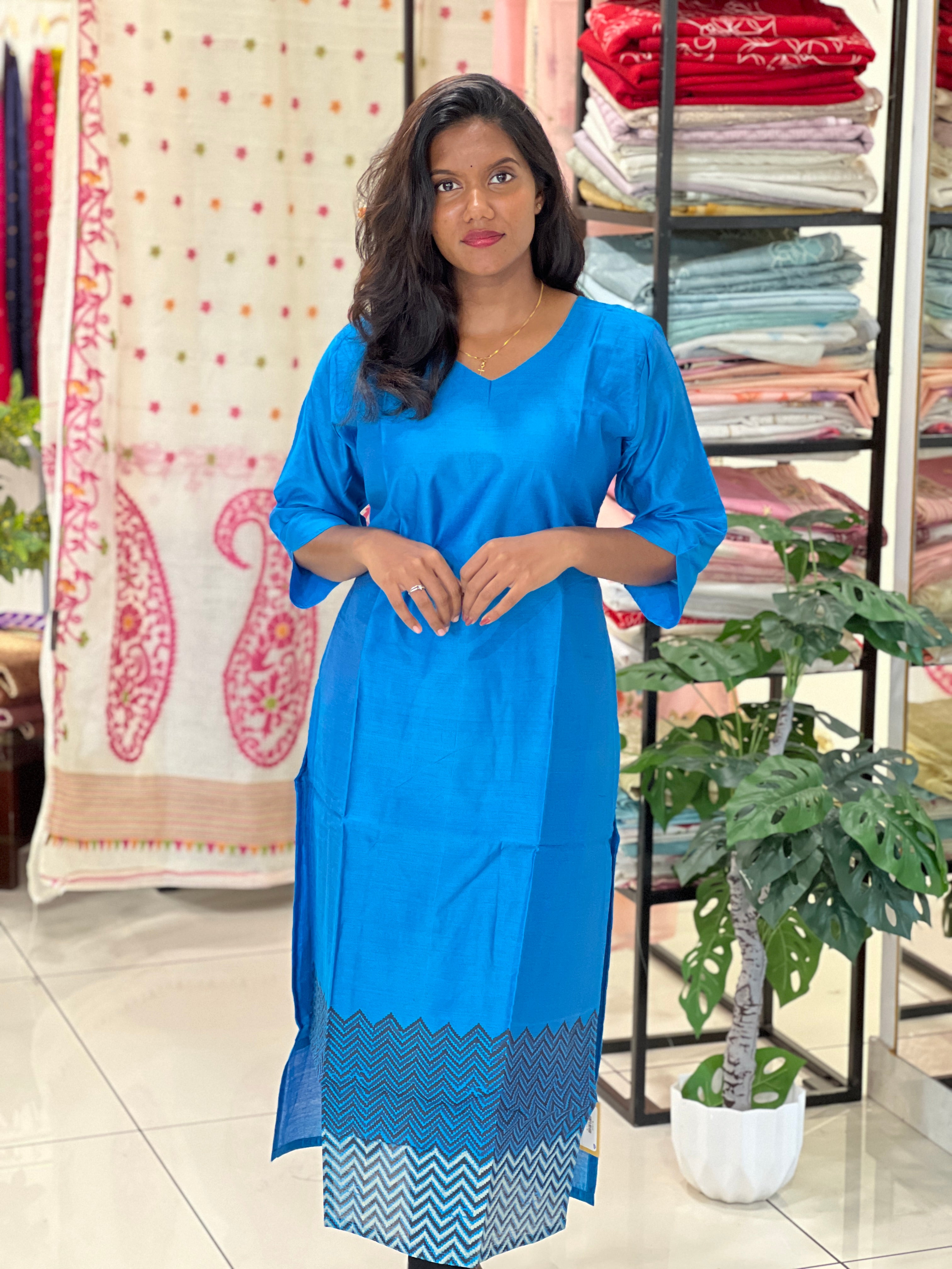 Solid PV Material Kurta | RMLA348
