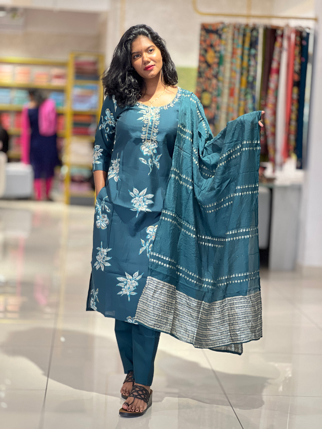 Floral Digital Printed Rayon Kurta Set | PIR146